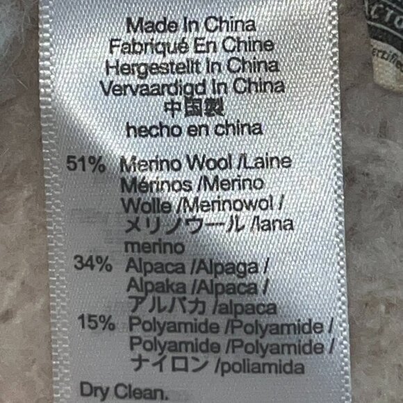 MADEWELL ALPACA BLEND CREAM TURTLE NECK NUBBY KNIT SWEATER - EUC - SIZE S - Picture 11 of 14